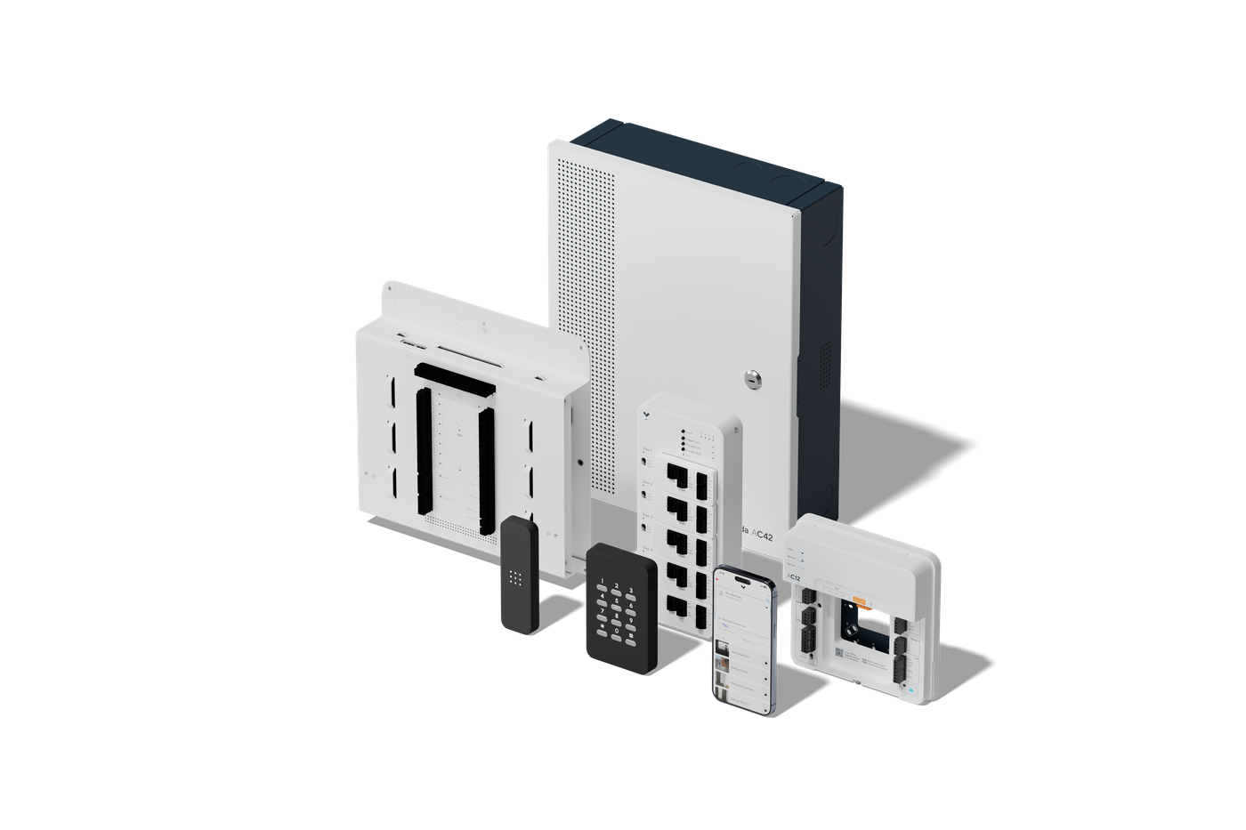 Verkada access control family — controllers, readers, wireless locks, credentials and Access Station