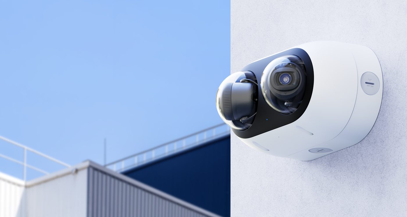 Verkada CY53-E multisensor security camera installed on site