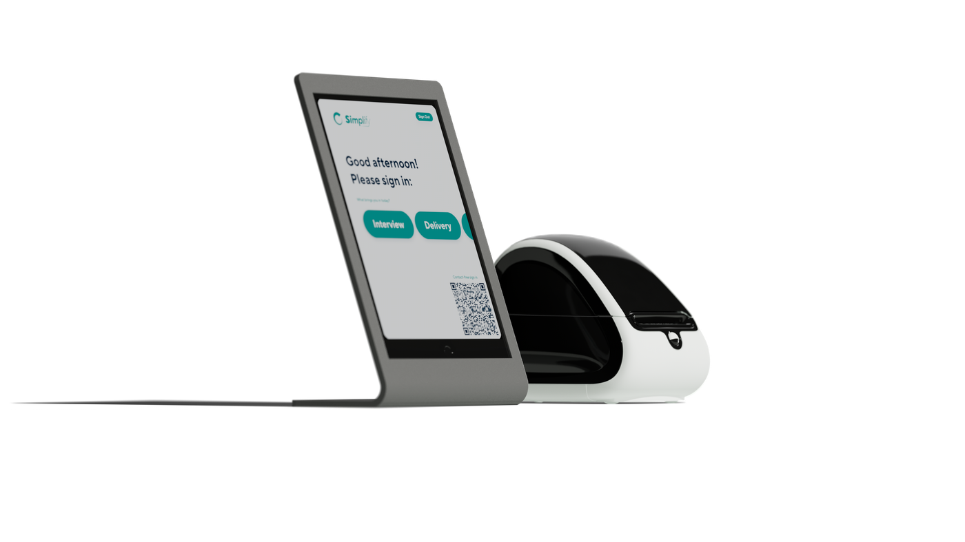 Verkada Guest check-in tablet with visitor badge printer for Hawaii front desks